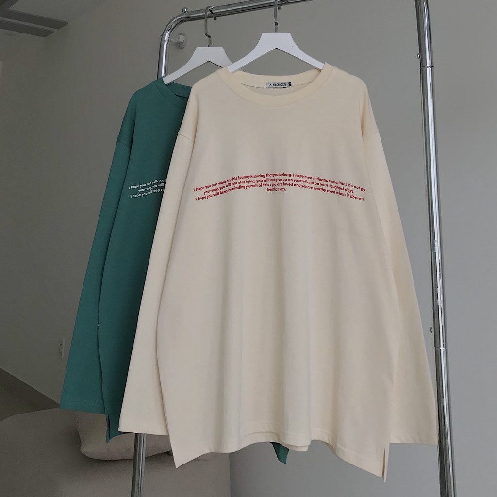 Áo Thun Tay Dài Form Rộng JEM CLOSET Phông In Chữ Cá Tính Nhiều Màu EPIC 10418