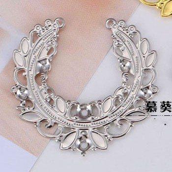 1 phiến họa tiết tròn 44mm làm vương miện Lolita nguyên liệu làm trâm làm trang sức cổ trang