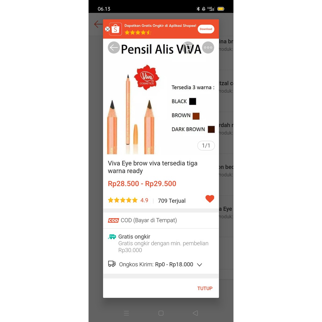 Viva (hàng Mới Về) Chì Kẻ Lông Mày Ba Màu Tùy Chọn | BigBuy360 - bigbuy360.vn