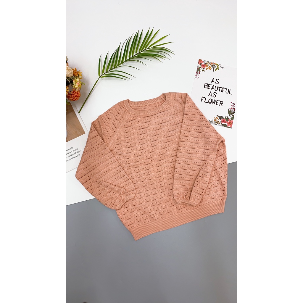 [Mã BMBAU50 giảm 50K đơn 150K] áo len nữ cổ trong tay bom chất co dãn , free size 40kg đến 60kg, thương hiệu Evalover | BigBuy360 - bigbuy360.vn