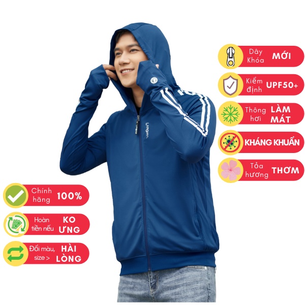 LAROMA Áo chống nắng nam 2 lớp UPF50+ | Làm mát | Kháng khuẩn | Khử mùi