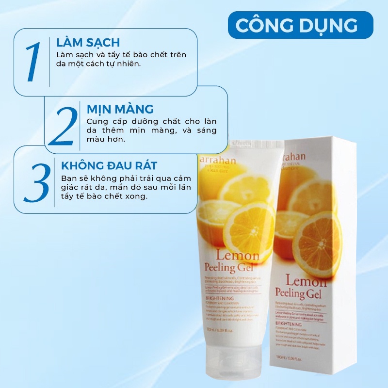 Tẩy Da Chết - Tẩy Tế Bào Da Chết Chiết Xuất Từ Chanh Vàng Arrahan Hàn Quốc 180ml