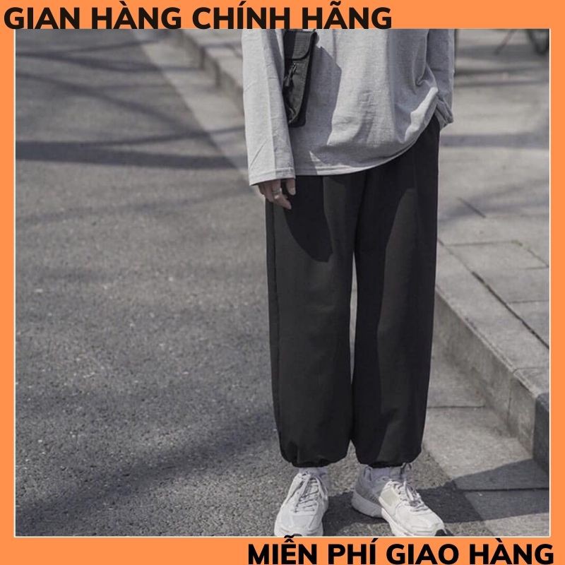 Quần Jogger Nam Nữ Nỉ Thể Thao Ống Rộng Bo Chun Rút Gấu Outfit unisex Năng Động THỜI TRANG 1989