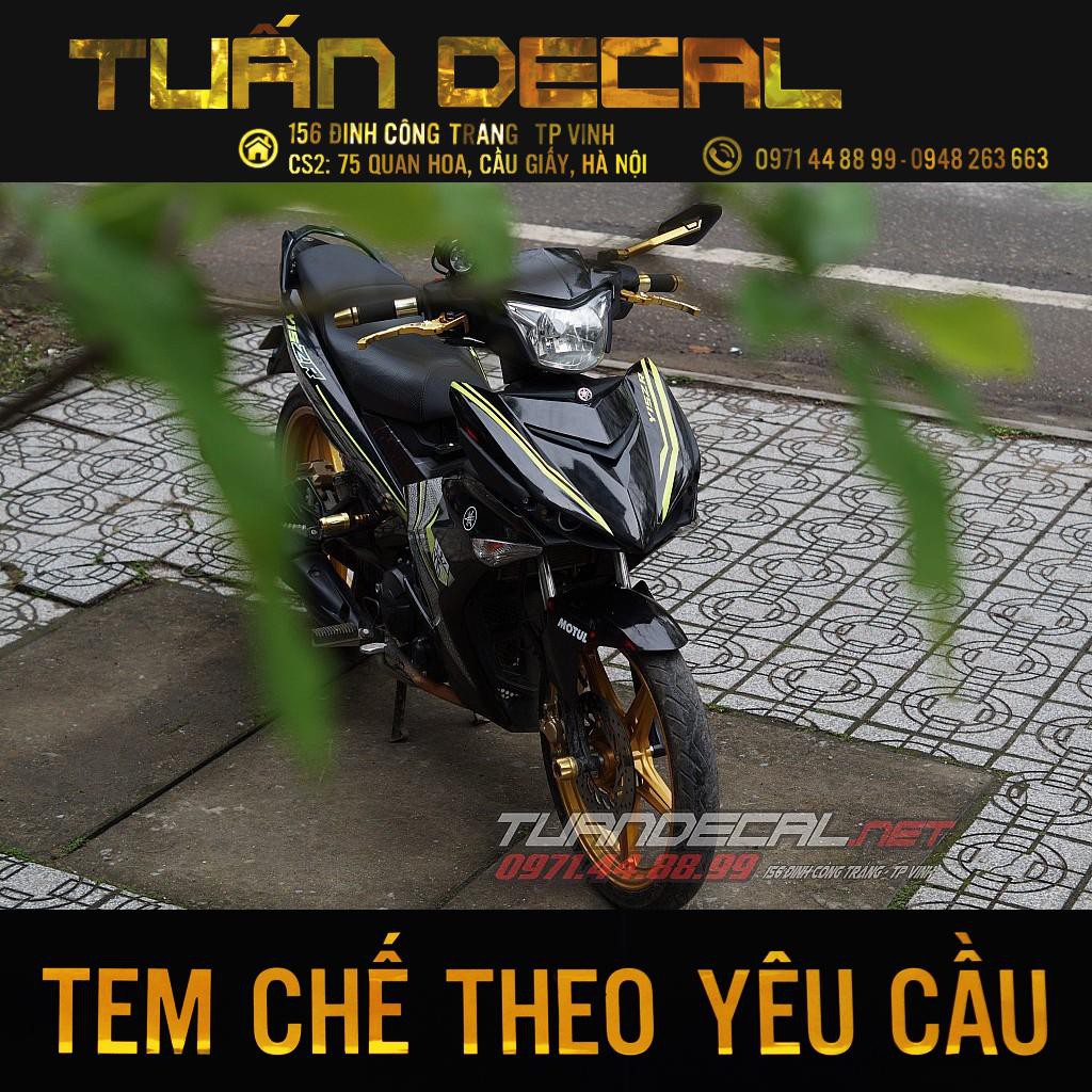 Tem Trùm Exciter 150 yz15 đen xanh lá - Shop thiết kế theo yêu cầu của từng khách hàng