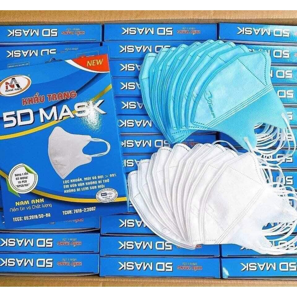 Khẩu Trang 5D Mask NAM ANH FAMAPRO Hộp 10 Cái