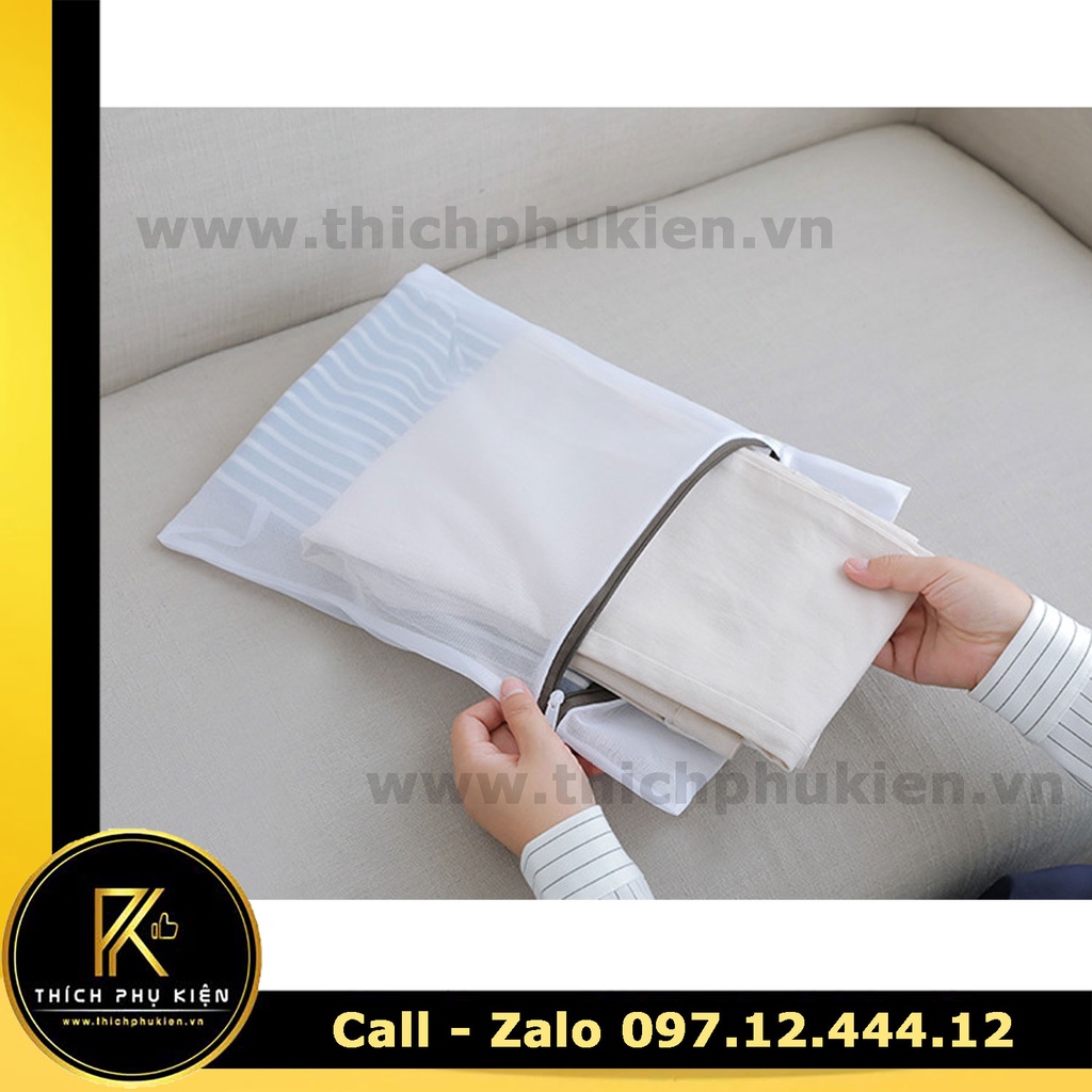 Túi Lưới Cao Cấp Đựng Giặt Quần Áo Con, Áo Lót, Tất Vớ Cho Máy Giặt 30x40cm