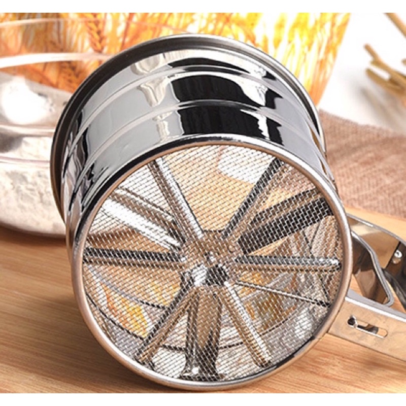 [HÀNG MỚI VỀ ]Cốc Rây Bột Bằng Thép Không Gỉ Tiện Dụng Cho Nhà Bếp