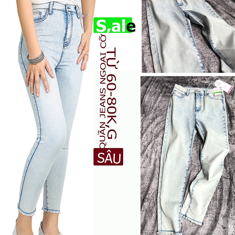 Quần jeans, hàng nhập outlet, quần co giãn chất jeans lụa