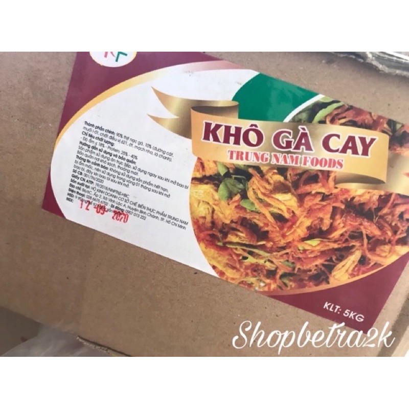 500gr Khô gà sấy lá chanh Trung Nam Foods-loại 1
