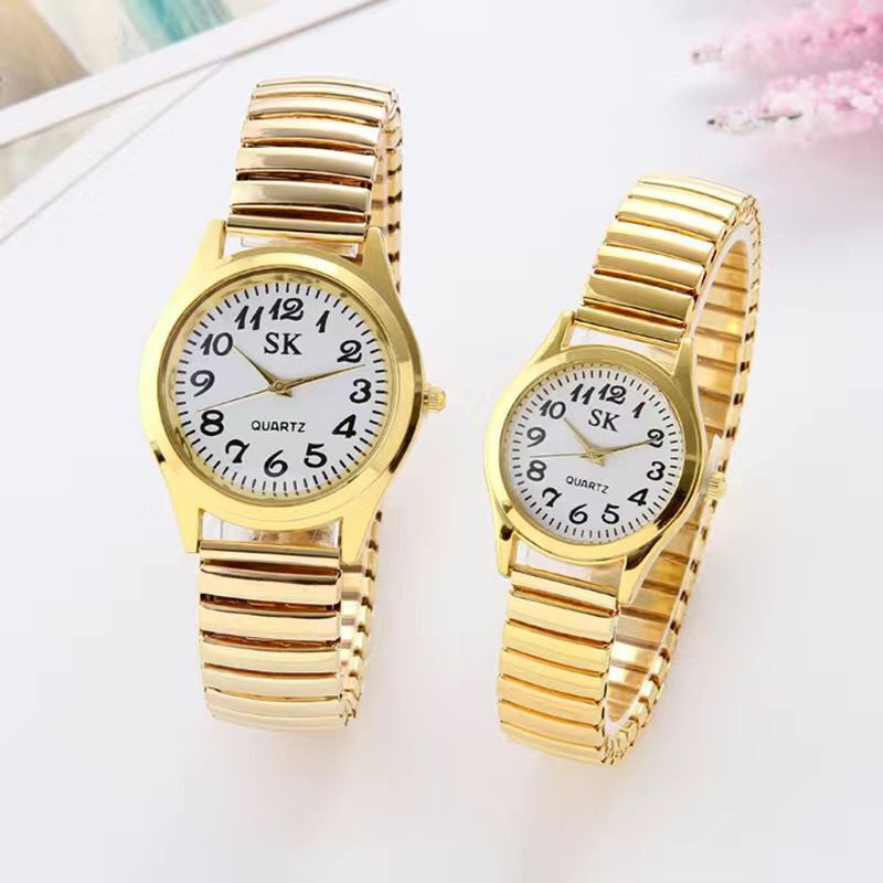 Đồng hồ đôi Kỹ Thuật Số Bằng Thép Chống Nước Dành Cho Người Lớn Tuổi Trung Niên