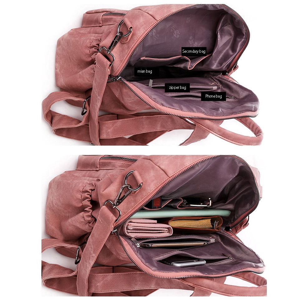 Ba Lô Chuwanglin Làm Bằng Da Phong Cách Trẻ Trung Dành Cho Nữ