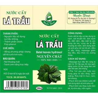 NƯỚC CẤT LÁ TRẦU KHÔNG – 100 ML