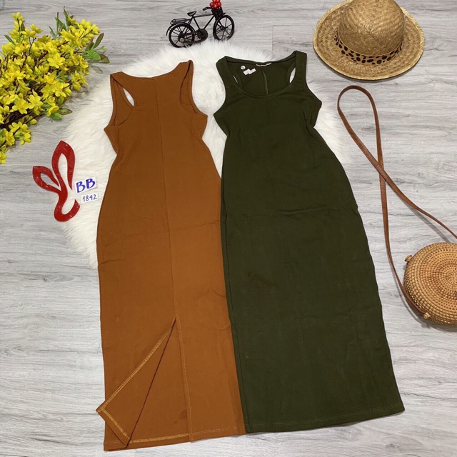 Đầm thun ôm body form dài qua gối | BigBuy360 - bigbuy360.vn