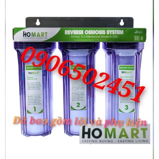 Bộ lọc nước sinh hoạt - lọc thô  3 cấp ly 10 inch chuẩn LOẠI TRONG