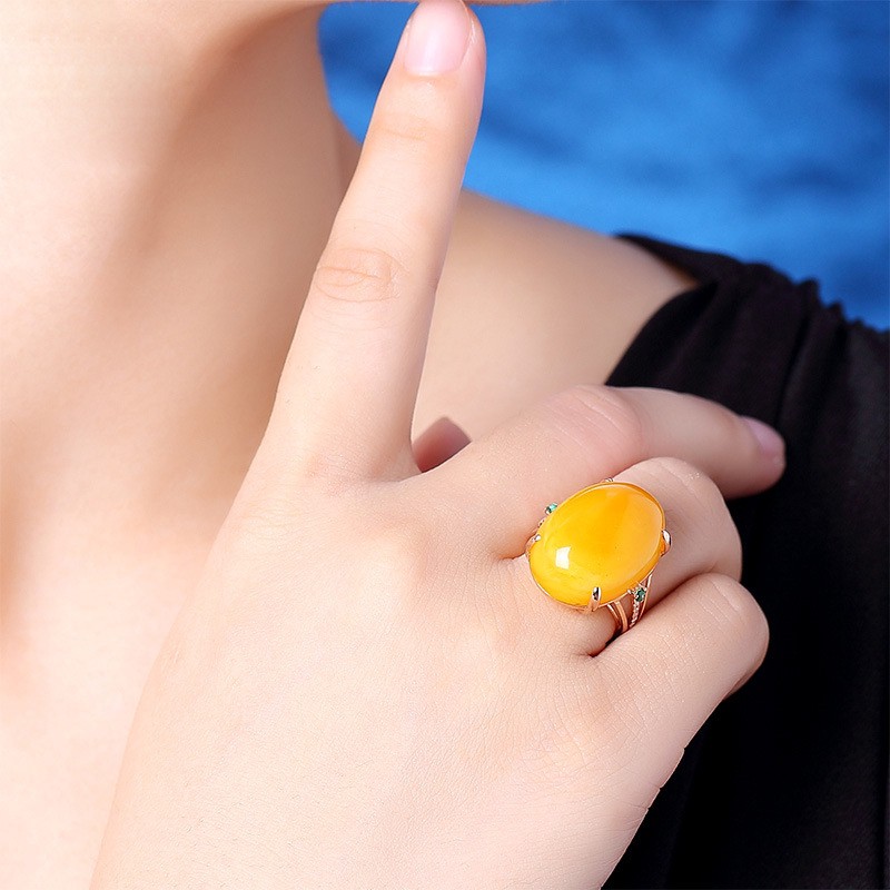 Nhẫn Thời Trang Đính Đá Nhân Tạo Kiểu Dáng Sang Trọng Thanh Lịch