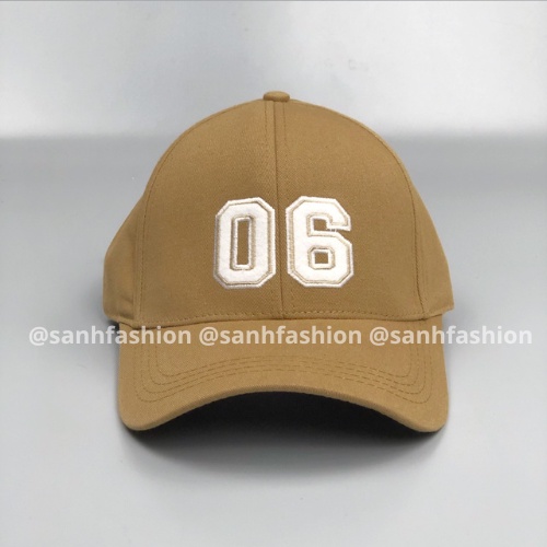Mũ lưỡi trai thêu hình chữ 06 Nón kết chất kaki cao cấp thời trang form unisex nam nữ K59