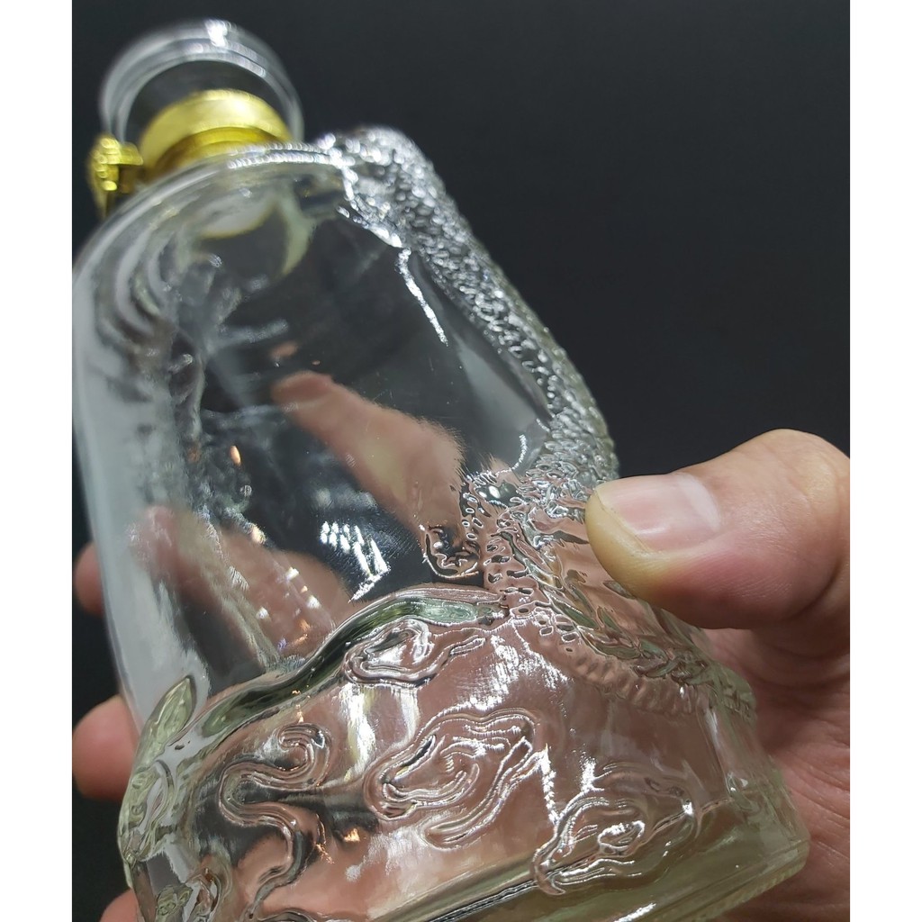 [ VIPShop ] Vỏ Bình Thủy Tinh Đựng Rượu 500ml, Chai Đựng Rượu Hoa Văn Rồng Thần, CTT-11 | BigBuy360 - bigbuy360.vn