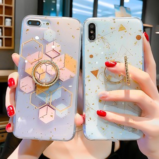 Ốp lưng iphone Hình học kèm Ring dẻo - Ốp iphone 5/5s/6/6s/7/8/7plus/8plus/Xs/Xsmax/11/11promax E2-7