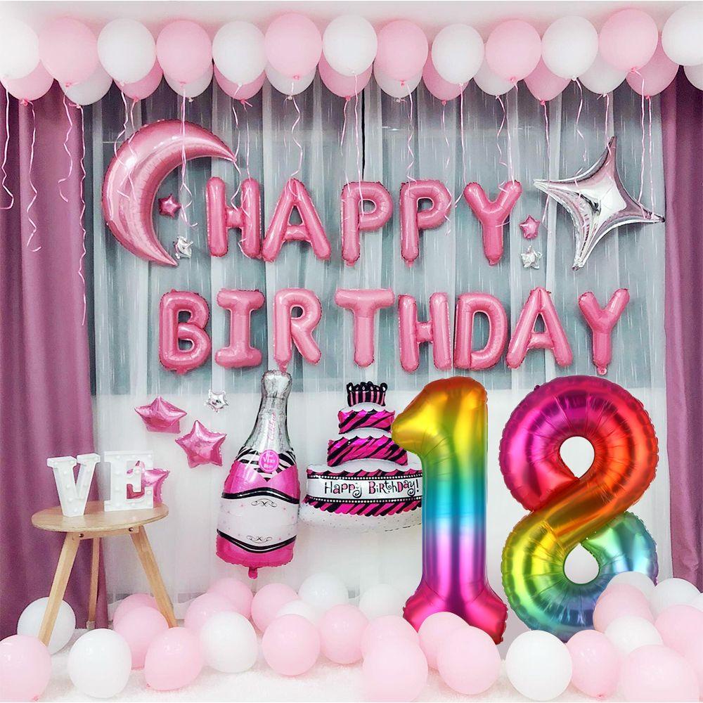 Bong Bóng Lá Nhôm 40 &quot;Số 0 1 2 3 4 5 6 7 8 9 Tuổi