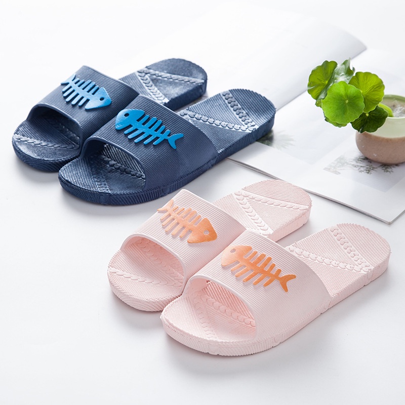 DÉP NHỰA TRONG NHÀ HÌNH XƯƠNG CÁ (Nhiều màu) - [Dép nhựa, Dép nữ Cute, Dép trong nhà, Dép nhà tắm]
