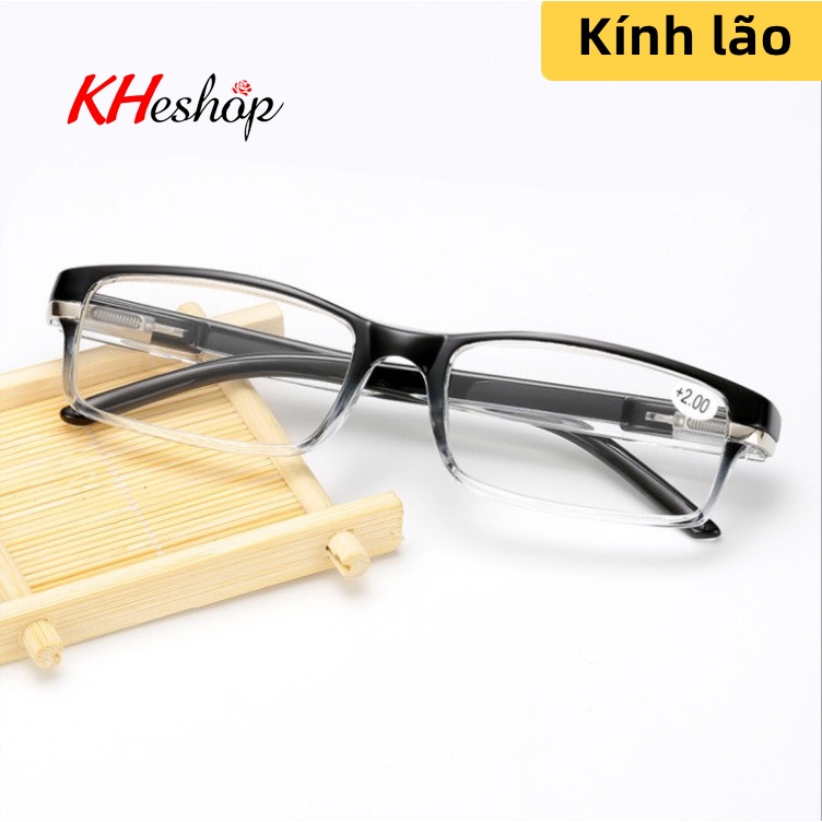 Kính đọc báo,kính lão cho nam nữ chống ánh sáng xanh,hàng nhập khẩu Nhật Bản, gọng vuông bằng nhựa thông siêu bền mã 020