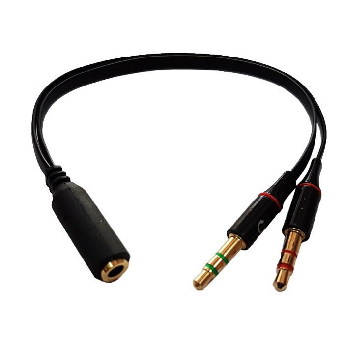 Cáp Gộp Loa, Dây Cáp Gộp Dây Loa 2 Vào 1 Audio Và Mic 3.5mm Loại Tốt.Jack Gộp Tai Nghe 3.5 Bọc Chống Đứt.Homecomputer