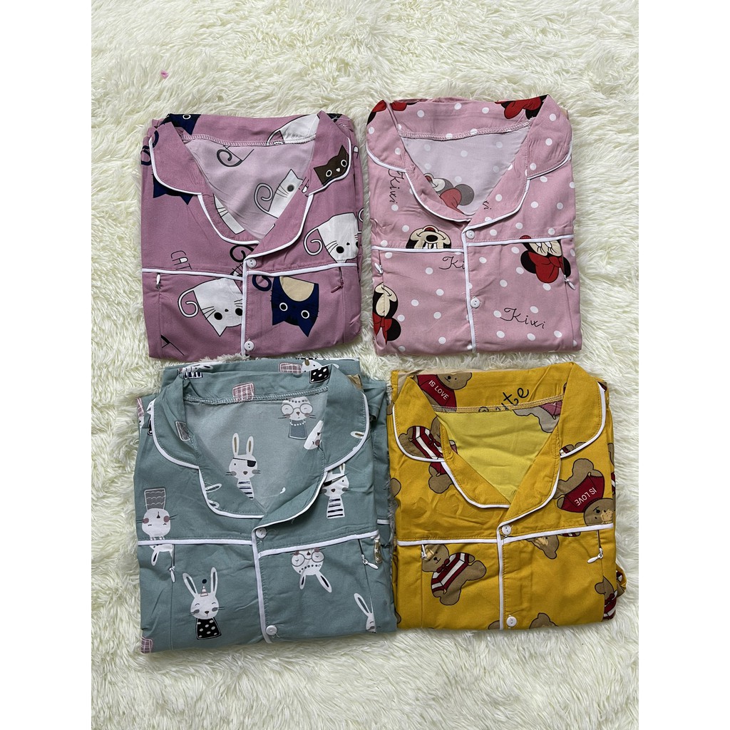 Bộ đồ bầu và sau sinh PIJAMA họa tiết siêu xinh  BPJM930 (Có khóa hoặc túi ngực như hình)