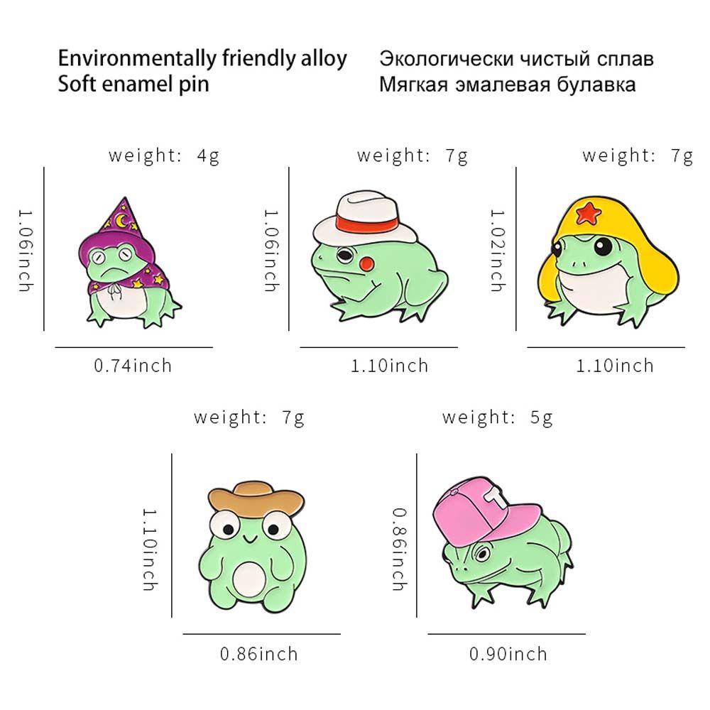 Huy Hiệu Cài Áo Hình Ếch Hoạt Hình Nhiều Màu Sắc Vans1