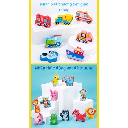 BỘ ĐỒ CHƠI CÂU CÁ, GHÉP HÌNH, GHÉP CHỮ SỐ BẰNG GỖ CAO CẤP CHO BÉ