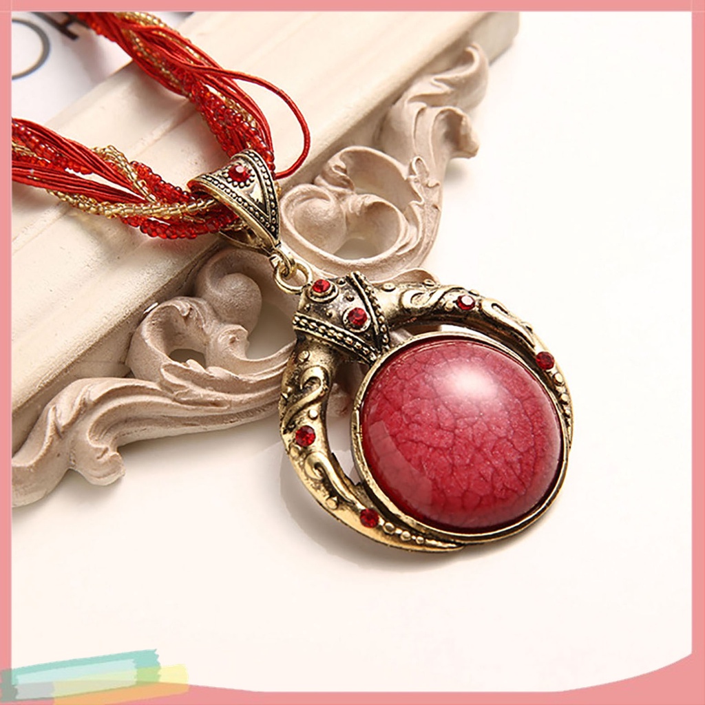 Set 2 Vòng cổ Và Bông Tai Nhiều Lớp Phong Cách Bohemian