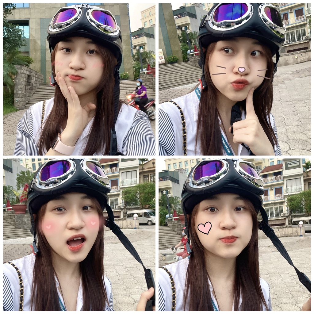 Mũ Bảo Hiểm Nửa Đầu 1/2 MÀU TRƠN có kính Siêu HOT - Hàng Cao Cấp