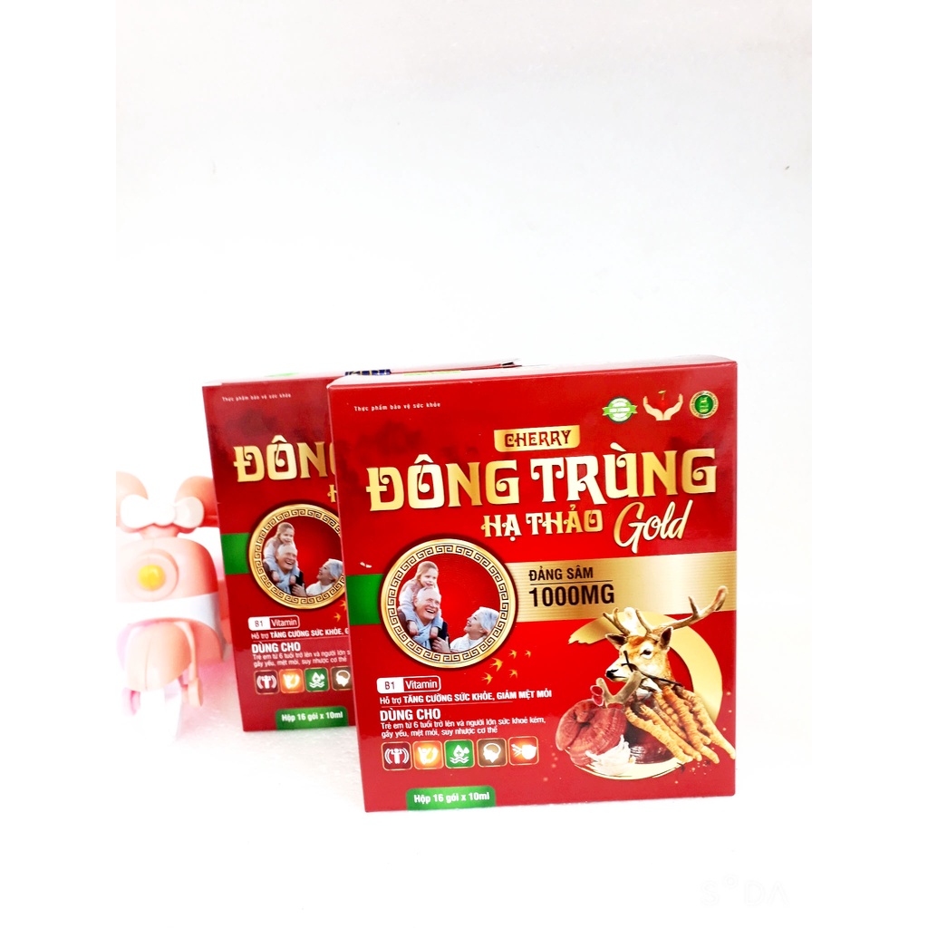 Siro gói Đông trùng hạ thảo Gold, hỗ trợ tăng cường sức khỏe, giảm mệt mỏi (dùng cho trẻ từ 6 tuổi trở lên)