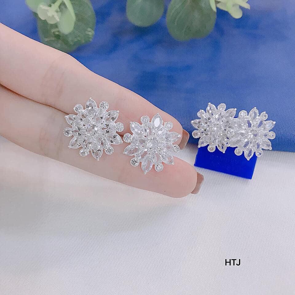 BÔNG TAI HOA ĐÁ TO SIÊU SANG CHẢNH