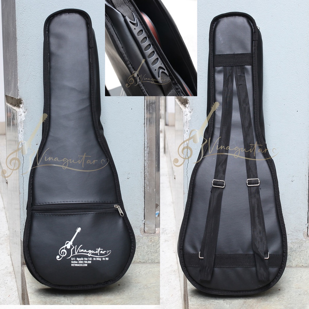 Bao vải ukulele soprano concert tenor đủ kích thước logo Vinaguitar