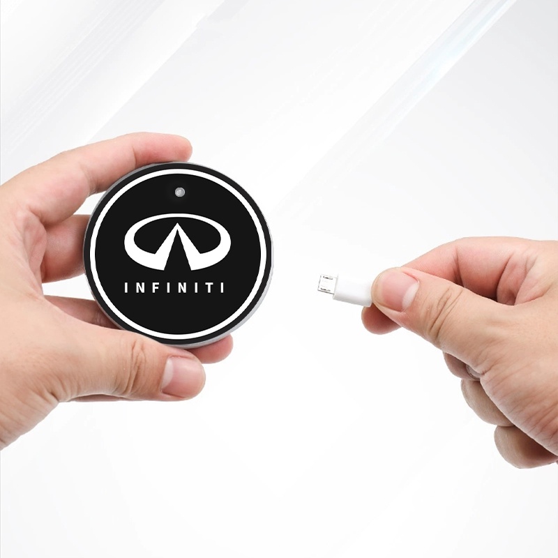 Bộ 2 Đế Lót Ly Có Đèn Led Cho Xe Hơi Infiniti FX35 Q50 Q30 ESQ QX50 QX60 QX70 EX JX35 G35