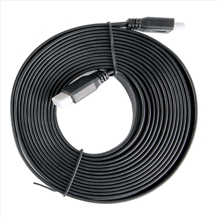 Dây HDMI 10m siêu mỏng dẹt bằng cao su truyền dẫn tín hiệu hình ảnh âm thanh cực tốt - HDMI dẹt 10m - Hàng chính hãng