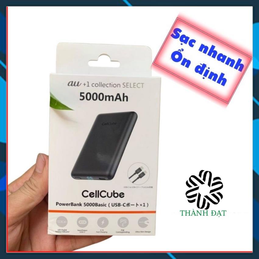 XẠC DỰ PHÒNG 5000mhA HÀNG NHẬT XỊN CELLCUBE PowerBank 5000Basic