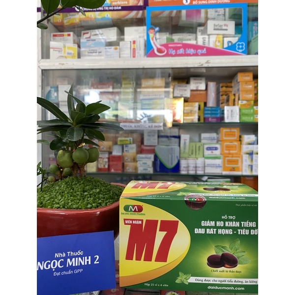 ✅  Viên Ngậm M7 hỗ trợ giảm ho khàn tiếng đau rát họng- tiêu đờm