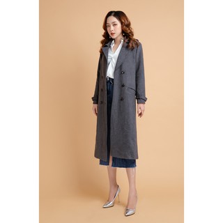 Áo khoác dạ 20AGAIN 2 hàng cúc KDA2444