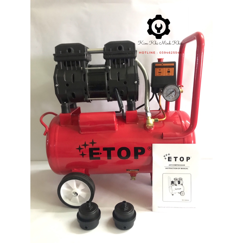Máy nén khí không dầu ETOP 30L Thái Lan 1200W | Máy nén khí sạch