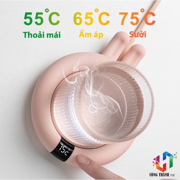 Đế Hâm Nóng Cốc Nước/Sữa/Cà Phê/Trà 3 Tốc Độ Tiện Dụng Cho Dân Văn Phòng BH 6 Tháng 1 đổi 1 trong 7 ngày- CHÍNH HÃNG