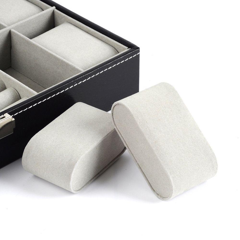 ANEMONE Hộp Đựng Trang Sức Đa Năng Bằng Da PU Trong Suốt Đơn Giản