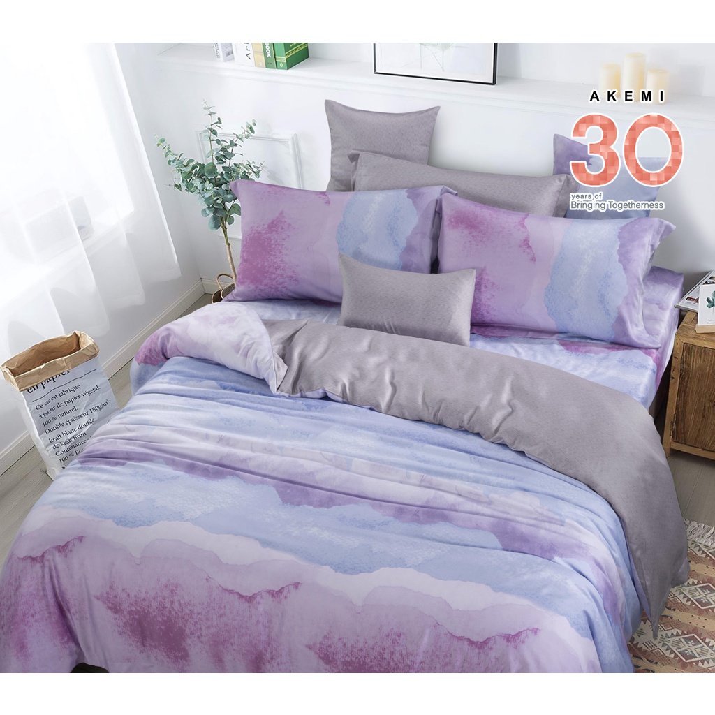 Bộ Chăn Ga và Vỏ Chăn Akemi Uchi Tencel™ Melville Mont, 6 món (King Size)