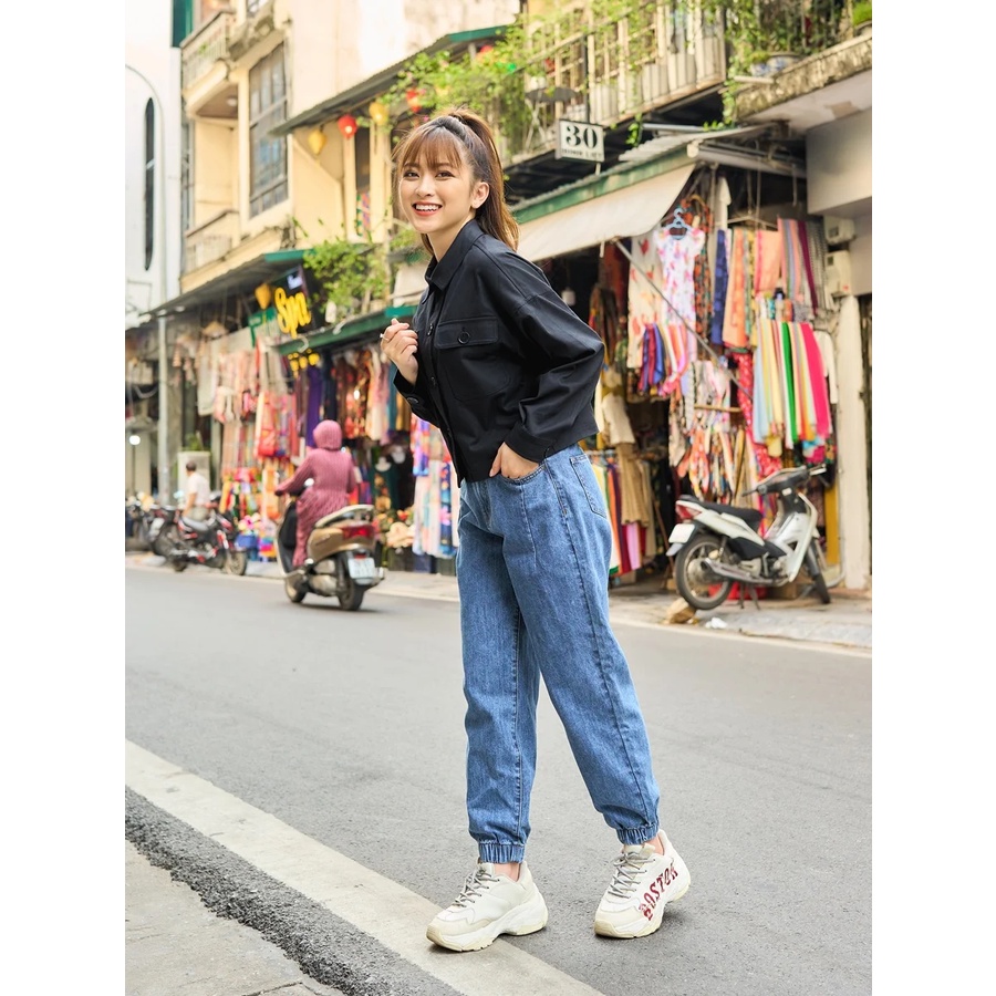 Quần Jeans Nữ Jogger YODY Ly Túi Cá Tính Vải Mềm Mại QJN6012