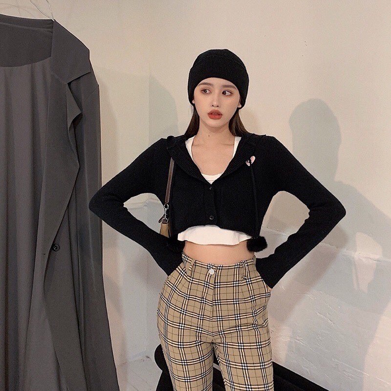 Quần tây ống loe họa tiết caro | có kèm hình thật | quần size S | BigBuy360 - bigbuy360.vn