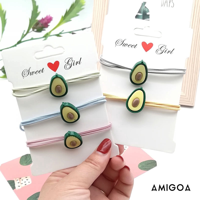 【Amigoa】Hàn Quốc Dễ thương Hoa Đàn hồi Tóc Dải Tóc Hairies Bơ Tóc Ties Hair Rope Girls Phụ nữ Tóc Phụ kiện Mũ