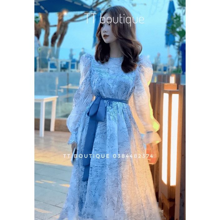 đầm lưới hoa hàng thiết kế cao cấp đẹp lung linh như hình ld22