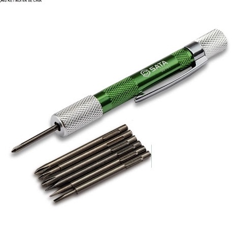BỘ TUA VÍT ĐA NĂNG 6 CHI TIẾT THÉP CRVMO SATA 03141