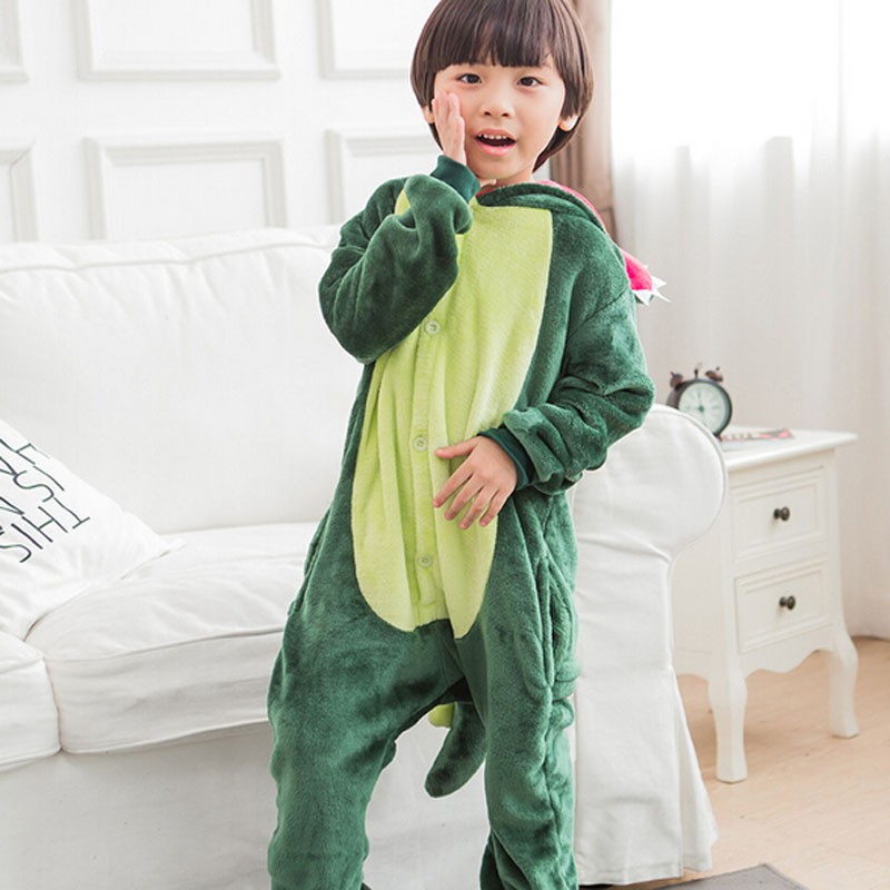 Bộ Đồ Ngủ Liền Thân Hình Khủng Long Kigurumi Dành Cho Bé Trai