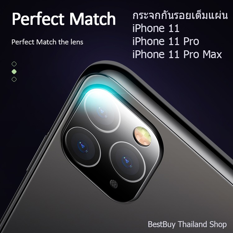 Kính ống kính máy ảnh USAMS iPhone 11 / 11 Pro / 11 Pro Max 11 (Đen) 1